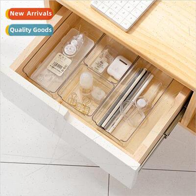 Transparent drawer organizer built-in divider box miscellane