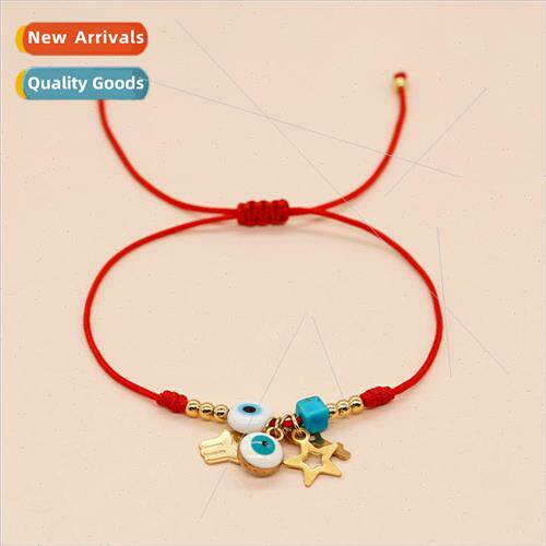 Trade pure handmade high-end glaze alloy eyes hollow pentagr