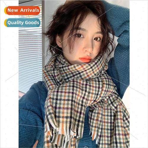 Scarf female winter Korean  of retro hopscotch students warm