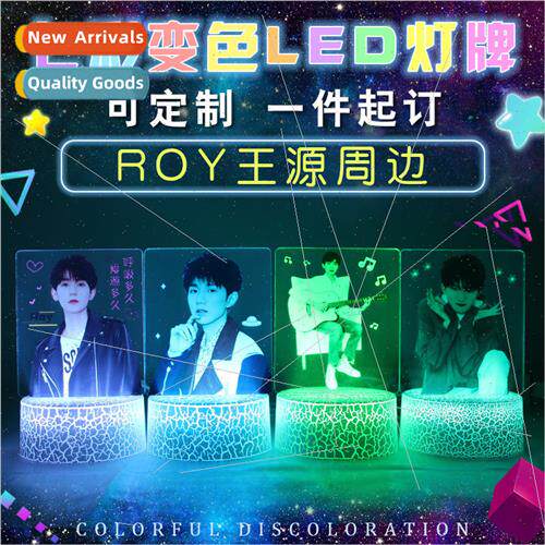 Wang Yuan star around the luminous LED light sign color chan