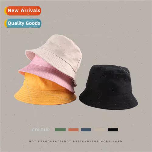 Hat female spring and summer solid color basin hat outdoor l
