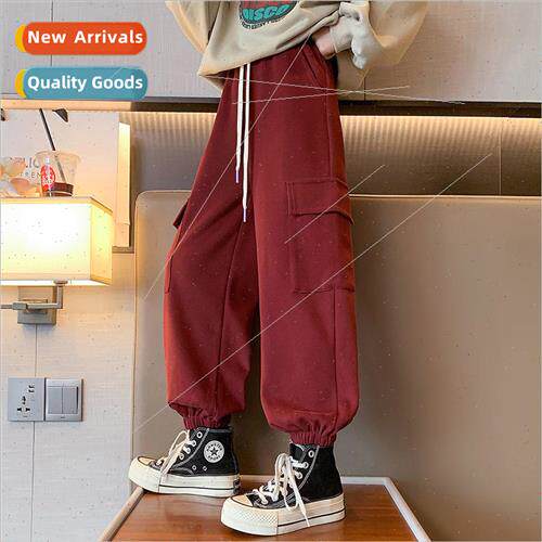 Girls work pants fall 2023 new big boy pants fashionable fas