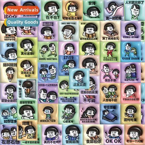 62 pcs of 3D swelling mushroom head stickers cartoon cute pe