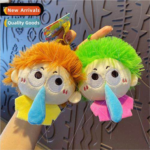 Cute ins dopamine snot boy keychain creative plush doll fema