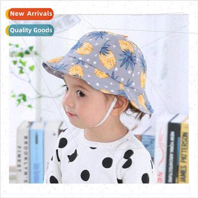 Summer new childrens hats fruit pineapple basin hat baby fis
