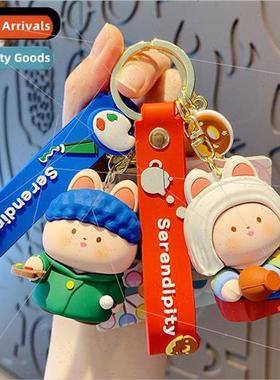 Sprout Rabbit Artist Famous Painting Series Keychain Cute Ex