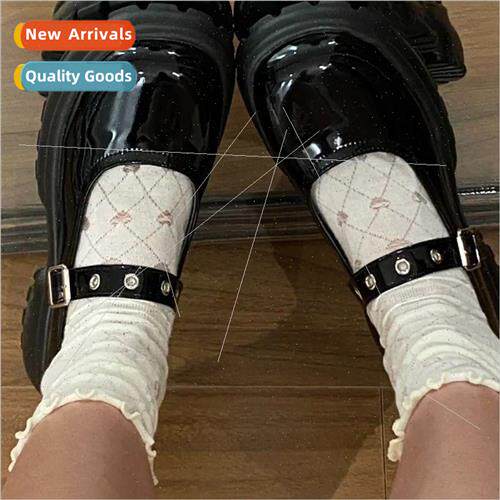 White wooden ear edge socks mid-calf socks summer thin mesh