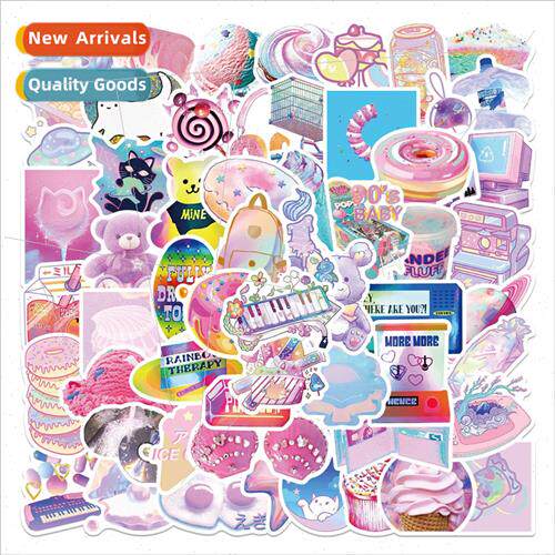 60 laser Korean cute bear graffiti stickers decorative Ipad