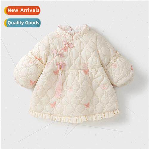 Girls dresses fall and winter Chinese  padded warm childrens