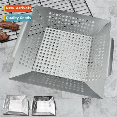 Stainless Steel BBQ BasketVegetable Grill PanBarbecue Leaky