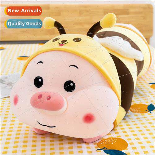 Cute bee pig long pillow doll doll bed girls sleep big pillo