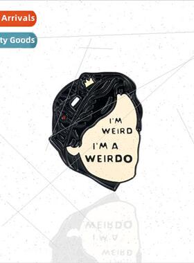 Riverdale Brooch I`M WEIRD I`M A WEIRDO Cartoon Head Metal B