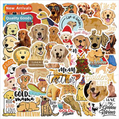 50 -repeatable cute golden retriever dog stickers laptop cel