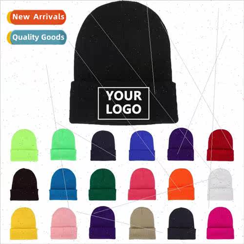 Acrylic acrylic knit hat candy color fluorescent color hat c