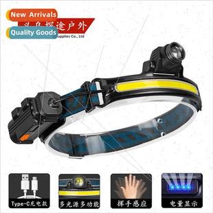 New XPG+COB Induction Headlamp Floodlight Far Shooting light