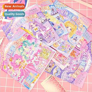 Teenage girl dress up sticker book handbook stickers toys gi