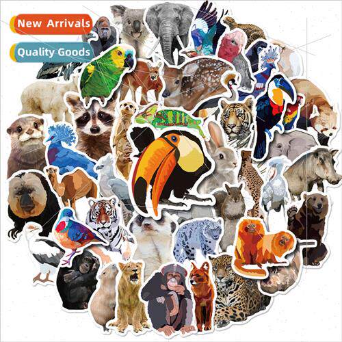 50 animal monkey parrot elephant lion stickers childrens roo