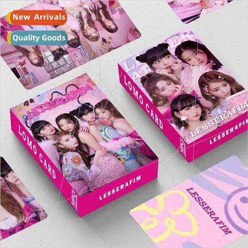 New lesserafim double-sided 30 LOMO cards Greeting cards Box图片