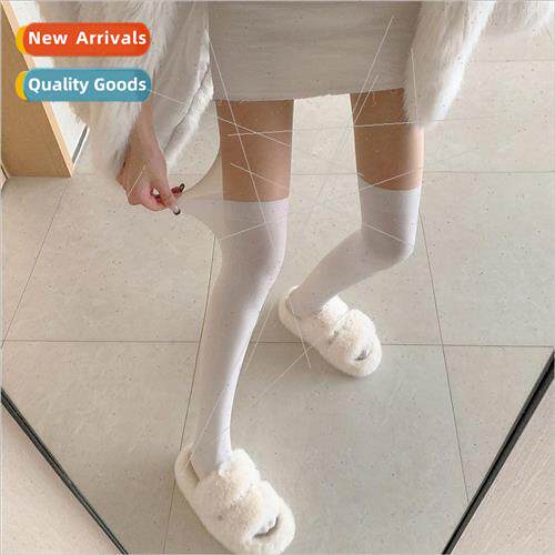 Fake thigh knee-length stockings fake thigh calf splicing bo