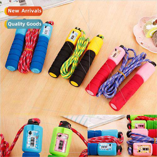 Sponge handle counting rope skipper digital jump rope studen