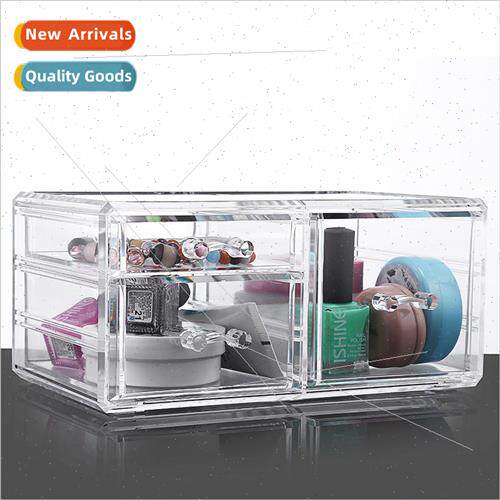 Desktop transparent cosmetic organizer box box combination d