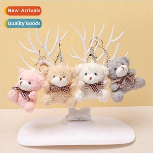 toy car bow short plush bear mini tie bag Cute doll cartoon