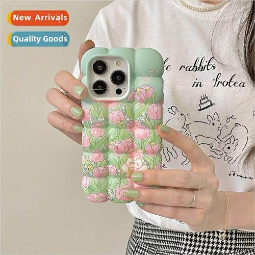 Full Screen Tulip Bunny 适用 Apple 14ProMax Phone Case iPhon