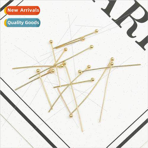 Copper 18K gold ball head pin round head pin accessories diy
