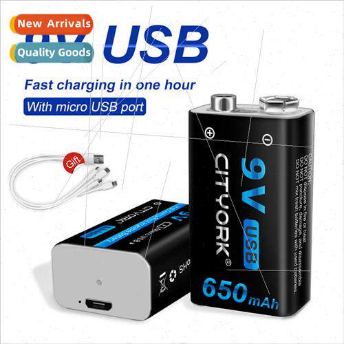 CITYORK thium Battery 9V Constant Voltage USB Rechargeable B
