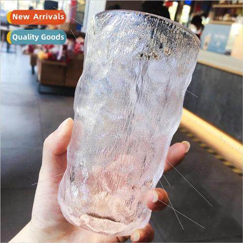 Glacier pattern glass thickened transparent water glass crea