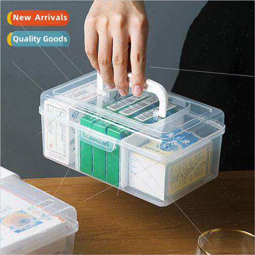 Handheld with lid transparent portable plastic box students
