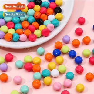 color irregular straight mple round solid hole beads acrylic