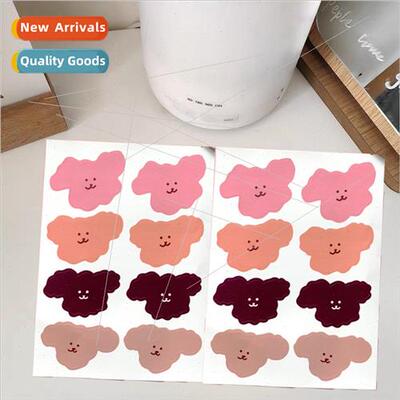 Korea colorful small curly dog handbook cute photo tools pvc