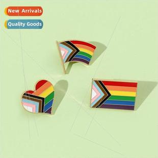 Pin Love Creative Combination Flag Color Bad Rainbow
