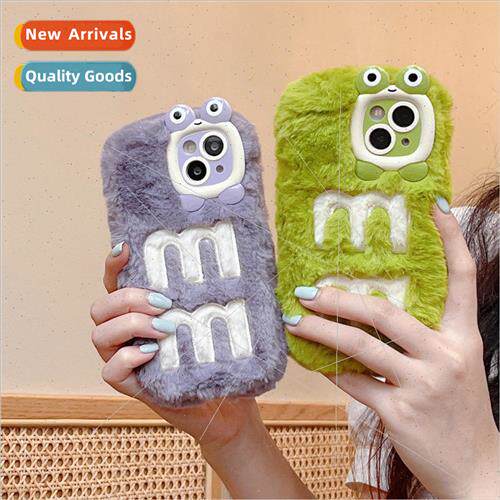 Autumn and winter plush letters mm 适用 iPhone 13 girls 14Pr