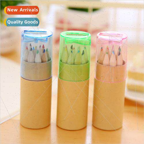 12 colors log color pencils children drawing color pencils w