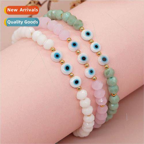 New beach bohemian crystal beads gold copper beads flat roun