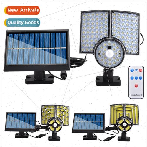 New three head LED solar wall light split solar garden light