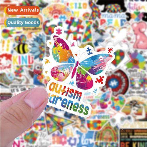 50 new cure autism doodle stickers notebook helmet waterproo