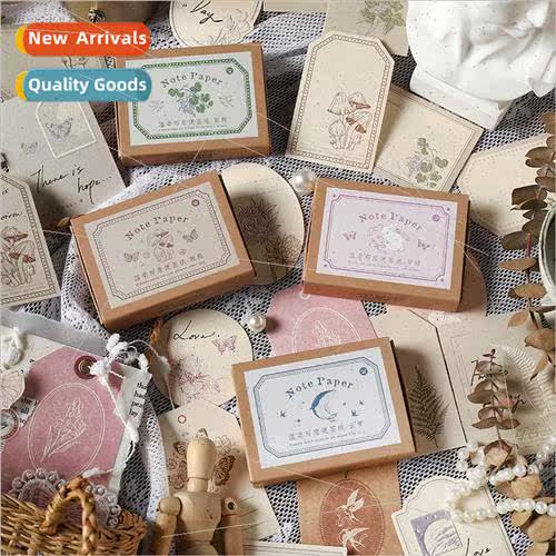 Boxed Letterpress Sticky Notes Gentle Writing Series Vintage
