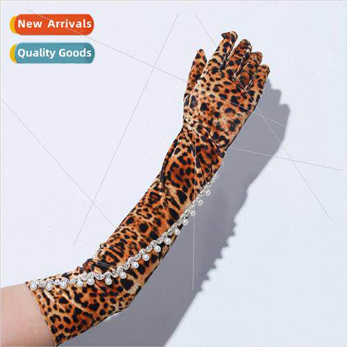 Fashion Hundred Leopard Long Sleeve Girls Pearl Decorative G