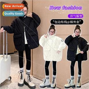 winter the jacket Korean new and fall 2023 cotton Girls