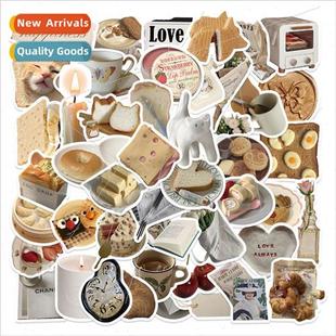 Stickers seri Bread ins morning good Doodle Head Cat Cute