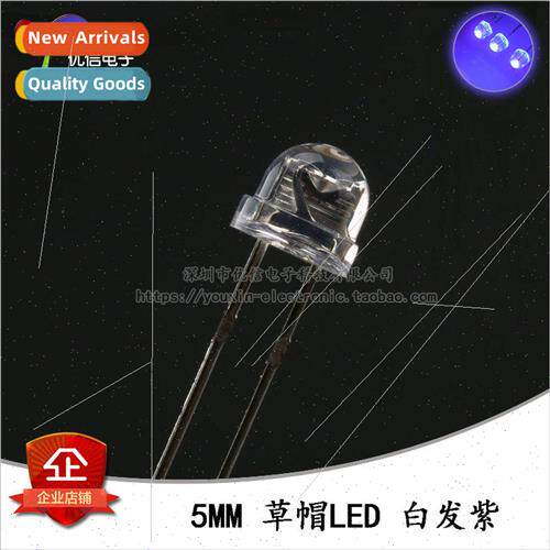 5MM/F5 Straw Hat LED White Violet ght Emitting Diode LED 4.8