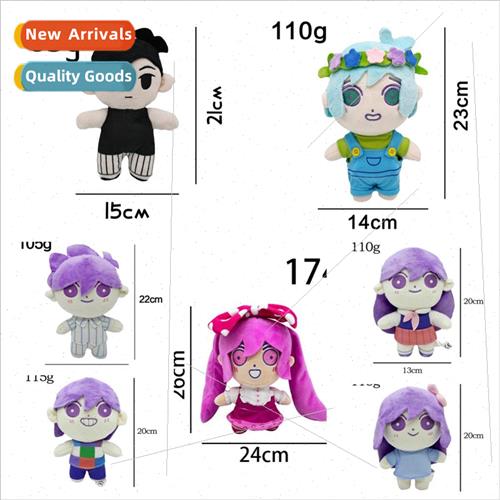 omori plush black hair villain sunny plush doll horror game