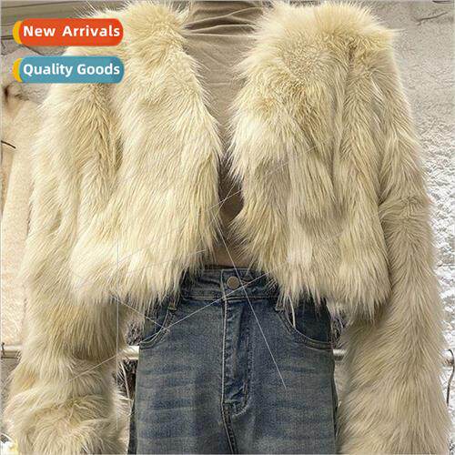 xiao home gradient color imitation fox hair short coat women