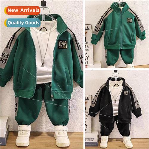 Childrens clothing 2023 new childrens casual suit fall  midd