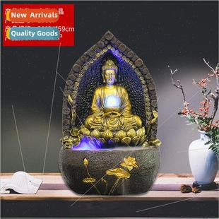flowing crafts water ornaments creative Buddha indoor resin