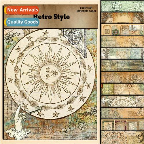 Vintage old medieval alchemy newspaper material paper 12 han