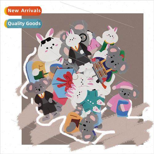 Cartoon cute girl Korean koala rabbit graffiti stickers phon